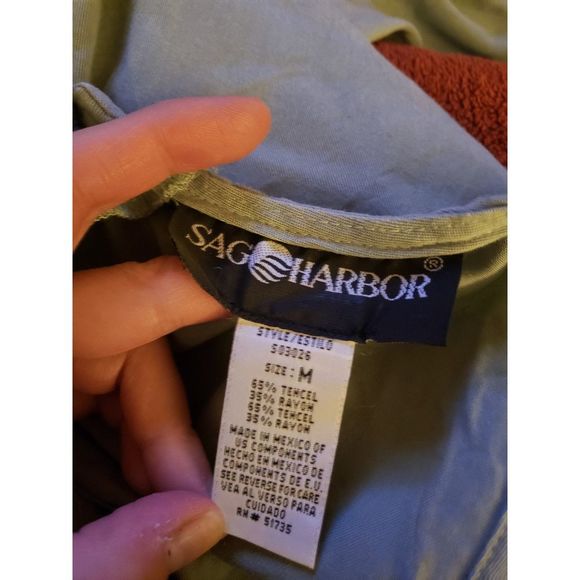 90s Sag Harbir Sage Green Maxi Dress with Shirt - Picture 6 of 6